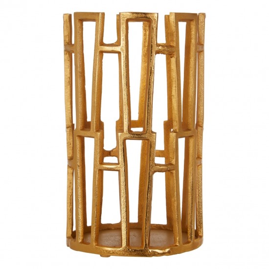 Lexington Large Sculpted Gold Finish Candle Holder