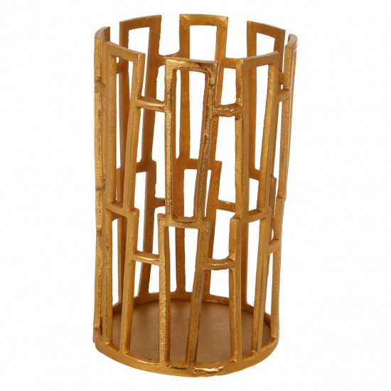 Lexington Large Sculpted Gold Finish Candle Holder