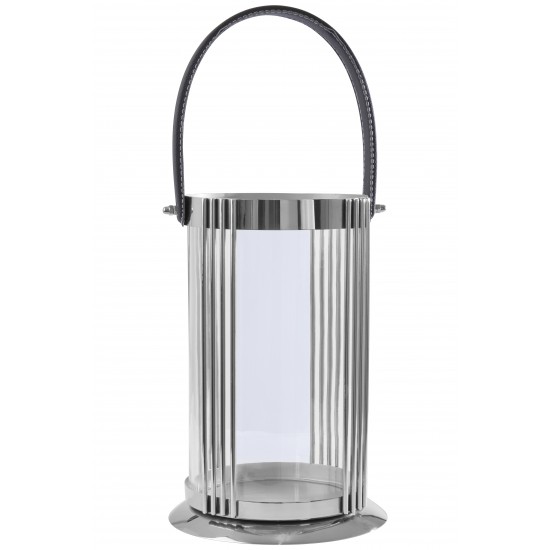 Alpha Large Silver Finish Lantern