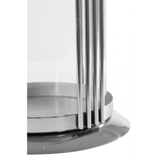 Alpha Large Silver Finish Lantern