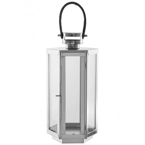 Harbor Small Silver Finish Lantern