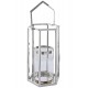 Harbor Large Hexagonal Silver Finish Lantern