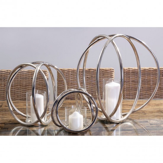 Lexington Large Sphere Chrome Candle Holder