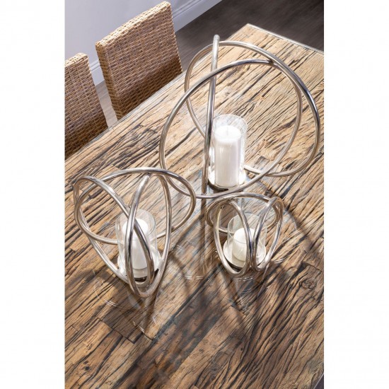 Lexington Large Sphere Chrome Candle Holder