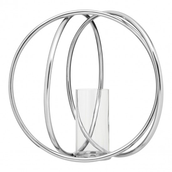 Lexington Large Sphere Chrome Candle Holder