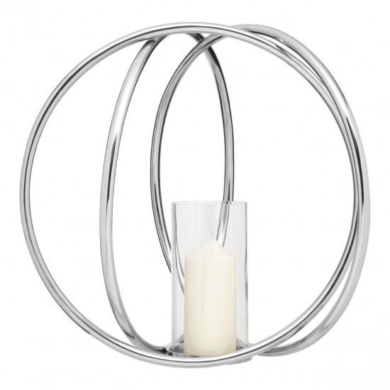 Lexington Large Sphere Chrome Candle Holder