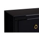 Brach Black and Gold Finish Large Cabinet