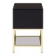 Brach Black and Gold Finish Cabinet - Side Table 