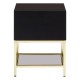 Brach Black and Gold Finish Cabinet - Side Table 