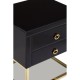 Brach Black and Gold Finish Cabinet - Side Table 