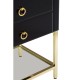 Brach Black and Gold Finish Cabinet - Side Table 