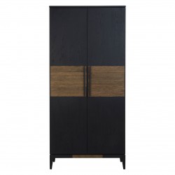 Errigal Dark Oak and Black Large Cabinet