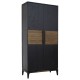 Errigal Dark Oak and Black Large Cabinet