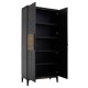 Errigal Dark Oak and Black Large Cabinet