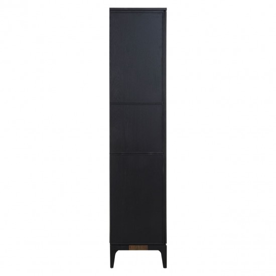 Errigal Dark Oak and Black Large Cabinet