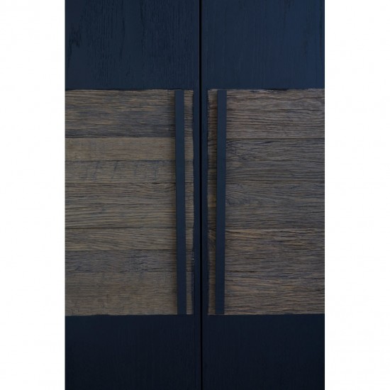 Errigal Dark Oak and Black Large Cabinet