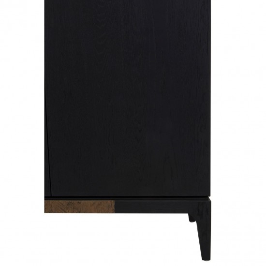 Errigal Dark Oak and Black Large Cabinet