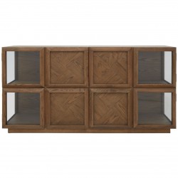 Errigal Dark Oak and Glass Sideboard