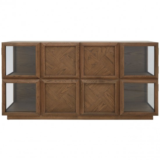 Errigal Dark Oak and Glass Sideboard