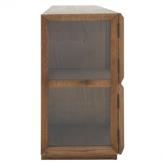 Errigal Dark Oak and Glass Sideboard