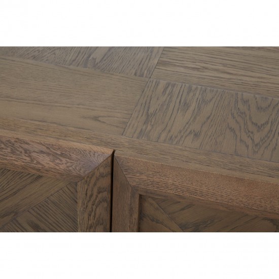 Errigal Dark Oak and Glass Sideboard