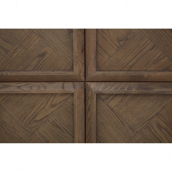 Errigal Dark Oak and Glass Sideboard