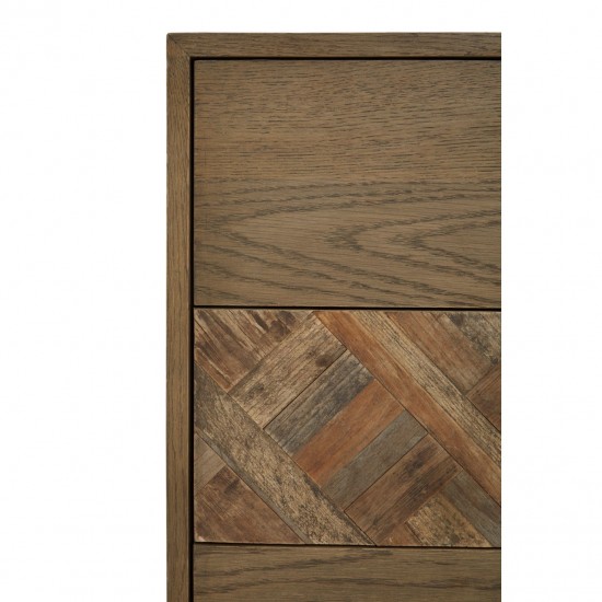 Errigal Dark Oak and Elm Tall Drawer Chest