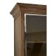 Madison Carved Light Wood, Chrome and Glass Display Cabinet