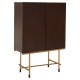 Rogano Luxe Deep Walnut Wine Cabinet