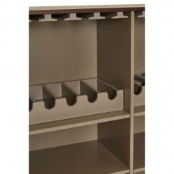 Rogano Luxe Deep Walnut Wine Cabinet