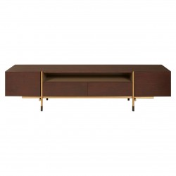 Rogano Luxe Deep Walnut Media Cabinet