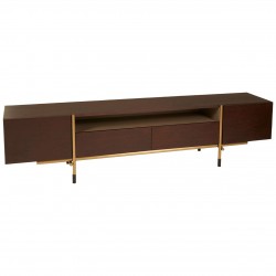Rogano Luxe Deep Walnut Media Cabinet
