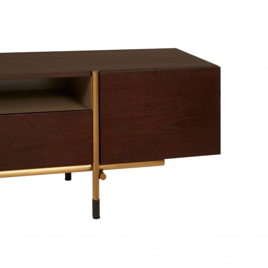 Rogano Luxe Deep Walnut Media Cabinet
