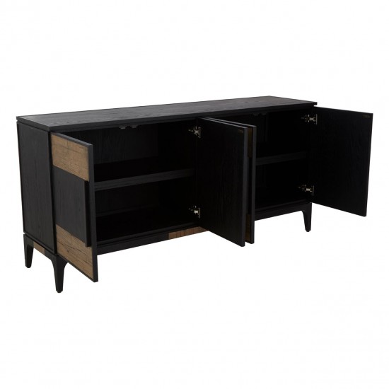 Errigal Dark Oak and Black Sideboard