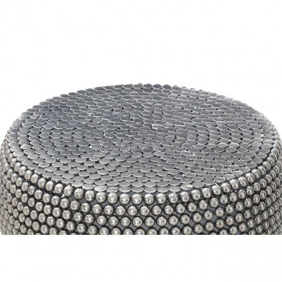 Moura Silver Finish Beaded Coffee Table