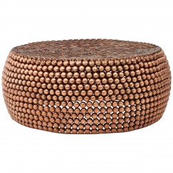 Moura Copper Finish Beaded Coffee Table