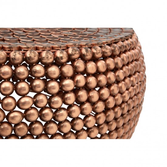 Moura Copper Finish Beaded Coffee Table