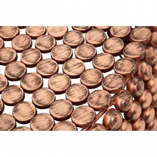 Moura Copper Finish Beaded Coffee Table
