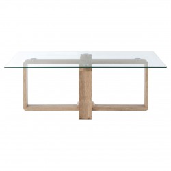 Tribeca Glass And Wood Coffee Table 