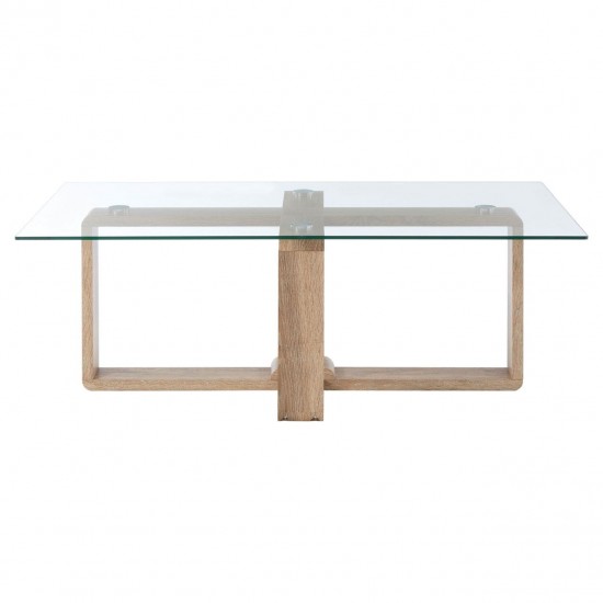 Tribeca Glass And Wood Coffee Table 