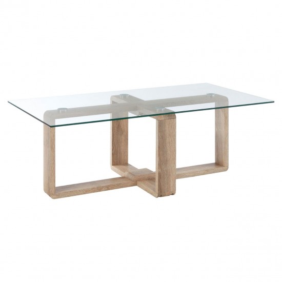 Tribeca Glass And Wood Coffee Table 