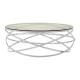 Stratus Silver Finish and Glass Coffee Table 