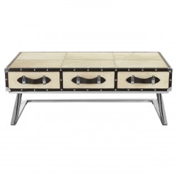 Soho Blond Cow Hide Coffee Table 