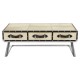 Soho Blond Cow Hide Coffee Table 