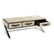 Soho Blond Cow Hide Coffee Table 