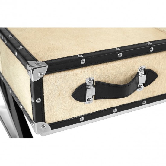 Soho Blond Cow Hide Coffee Table 