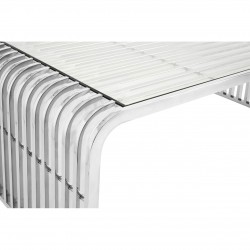 Lexington Slatted Silver Finish Coffee Table 
