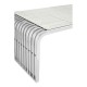 Lexington Slatted Silver Finish Coffee Table 