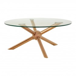 Gatsby Round Rose Gold Finish Coffee Table 