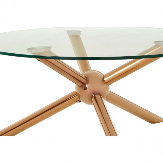 Gatsby Round Rose Gold Finish Coffee Table 